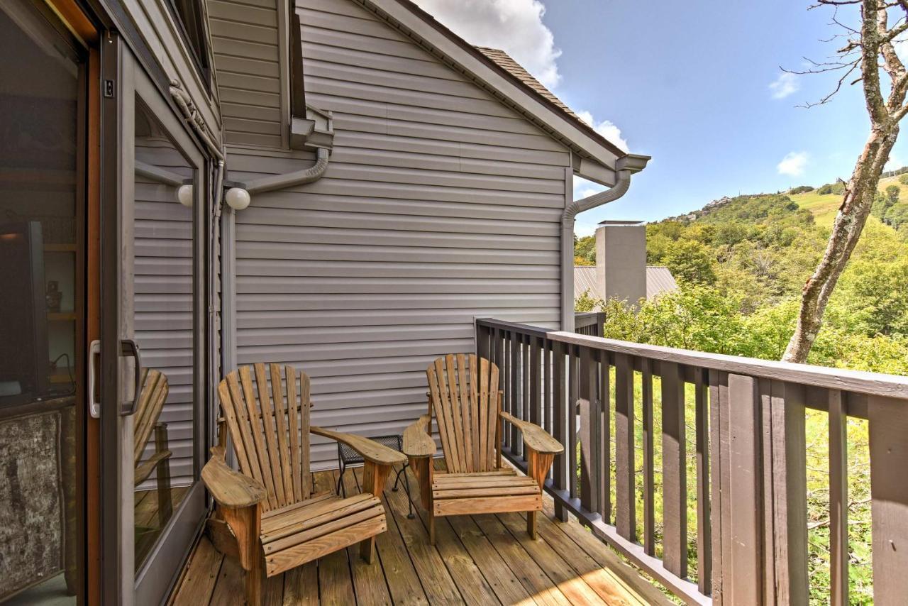 Beech Mountain Condo With Balcony, Walk To Resort! 외부 사진